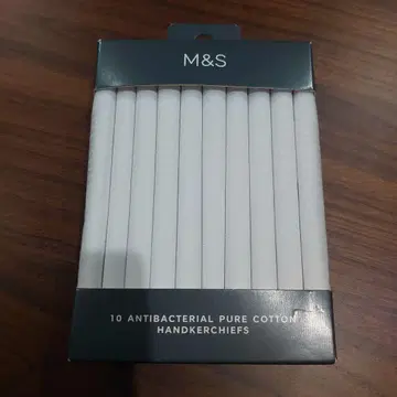 새상품 M&S 마크&스펜서 손수건 화이트 관혼상제 결혼식 면100%