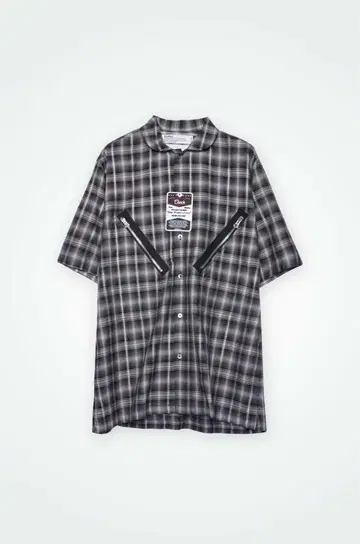 24SS/W-ZIP 체크 피터팬 셔츠 dairiku