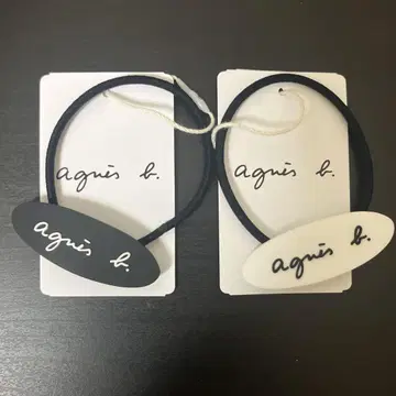 새상품 agnes b. 에네스베 헤어 밴드 블랙&화이트 2개 세트