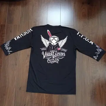 VANSON X TFOA 7부 데스 토끼 콜라보 프린트 7부 셔츠