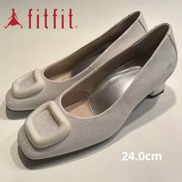 fitfit 화이트 스퀘어토 펌프스 24.0cm