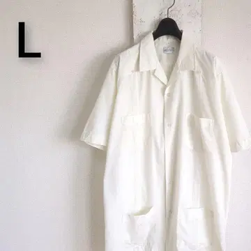 Guayabera 가이아베라 오픈 카라 쿠바 셔츠 화이트 L