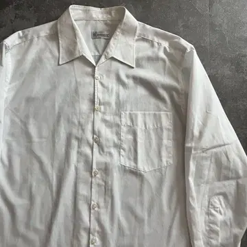 오픈 카라 셔츠 오픈 칼라 셔츠 구제 의류 흰색 셔츠 화이트