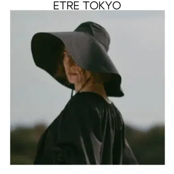 ETRE TOKYO 워터 리페런트 와이드 브림 햇 블랙 모자 검정