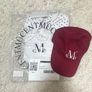 MUCENT 한국 여성용 MUCENT 반팔 모자 세트