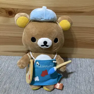 리락쿠마 봉제 인형 그림 그리기 화가 에이프런