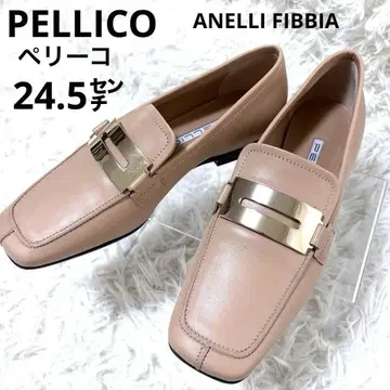 컨디션 최상] 펠리코 ANELLI FIBBIA 로퍼 (베이지) 금 버클
