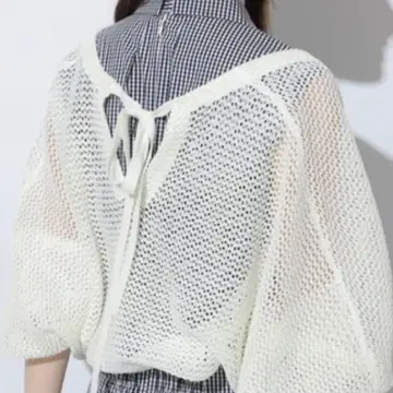 아푸와이저 리셰 메쉬 볼레로 화이트