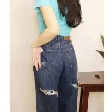 EVRIS 슬래시 와이드 데님