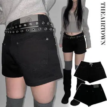 THEAIRTOWN 블랙 숏 팬츠
