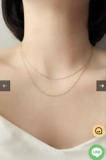 에비네 스킨 페탈 목걸이 골드 40cm