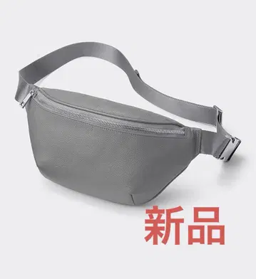 새상품 GU 리얼 가죽 바디 백 그레이