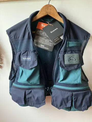 Simms 낚시용 조끼 네이비 Simms 메쉬 조끼 계류 사이즈 L