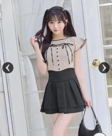 슬림 레그 엘레강트 트위드 스커트