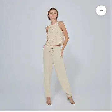 searoomlynn 코튼 부클 니트 벌룬 팬츠 너트