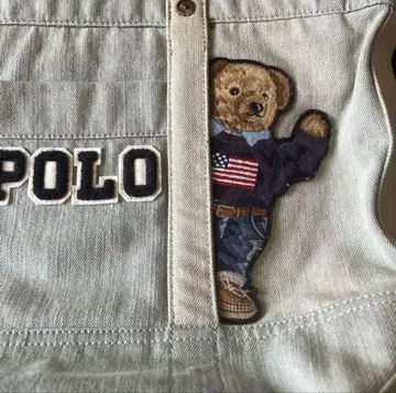 POLO 랄프 로렌 데님 토트백 곰