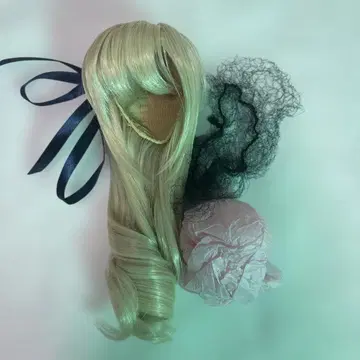 인형용 가발 9인치 금발
