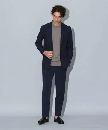 (새상품급) 나노 유니버스 다메리노 셋업 수트 네이비 여름
