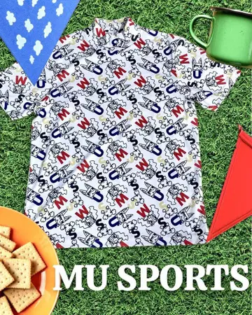MU SPORTS 엠유스 스포츠 올 패턴 반팔 모크넥 셔츠 의류