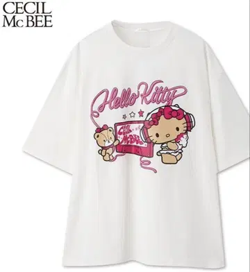 CECIL McBEE 세실 맥비 헬로키티 콜라보 티셔츠 M 사이즈