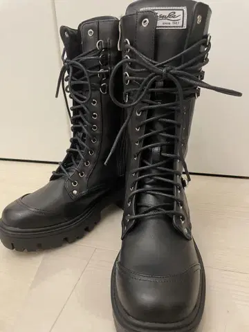 Yosuke 가죽 부츠 블랙