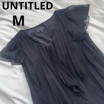 UNTITLED 언타이틀 브라우스 쉬폰 플리츠 블랙 검정