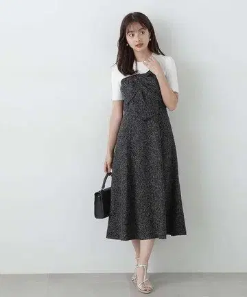 PROPORTIONBODYDRESSING 리본 디테일 도킹 원피스