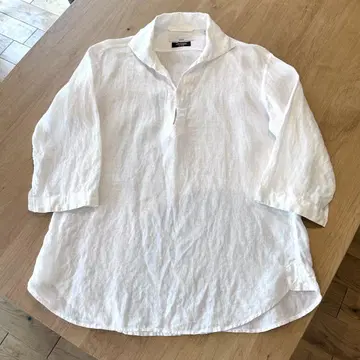 SHIPS Herdmans 린넨 7 슬리브 카프리 셔츠 화이트 sizeS