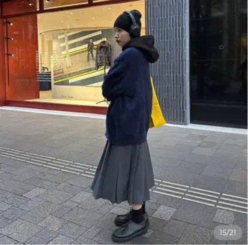 nugu hoop 플리츠 스커트