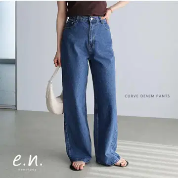 andme evernavy 에버 네이비 커브 데님 L