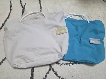 카르디 여름 커피 백 블루 아이보리