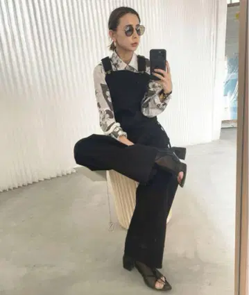 아메리 세팅 데님 오버올