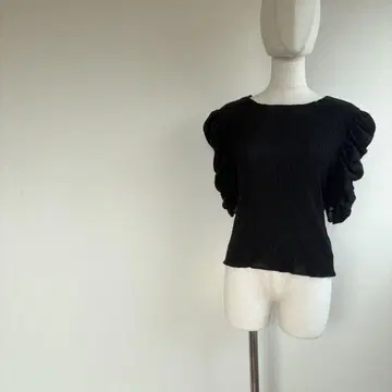 일본제 meer 슬리브 셔링 탑스 억양 원단 볼륨 슬리브