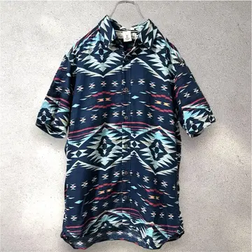 H&M 네이티브 무늬 셔츠 S 남성용 여름 패턴 셔츠