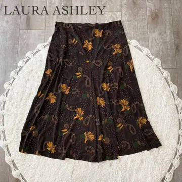 LAURA ASHLEY 로라 애슐리 꽃무늬 롱 스커트 브라운