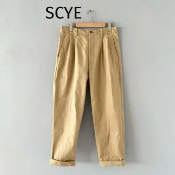 SCYE 사이 2턱 테이퍼드 치노 트라우저 팬츠 36
