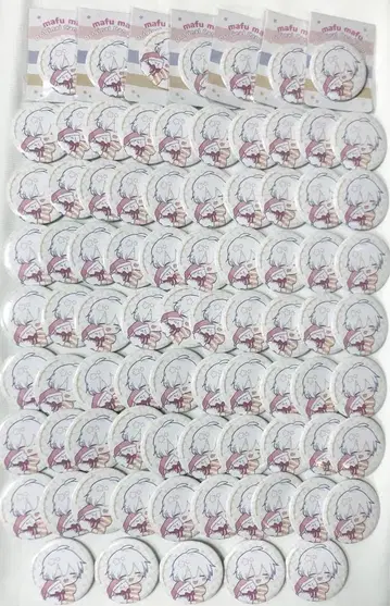 마후마후 캔뱃지 훼미리마트 파자마 핑크