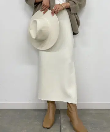 Loungedress 분또 지퍼 타이트 스커트