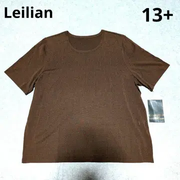 택 포함 leilian 레리안 실크 100% 티셔츠 브라운 13+