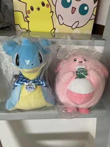 포켓몬 로컬 액츠 물산전 오리지널 봉제 인형 라프라스&럭키