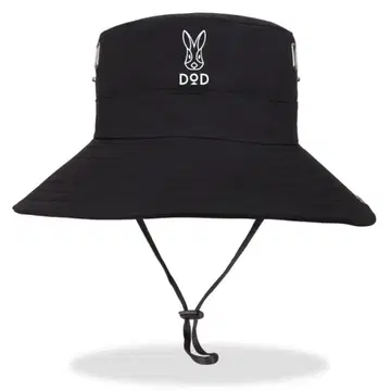 DOD 모자 토끼 로고 블랙 버킷 햇
