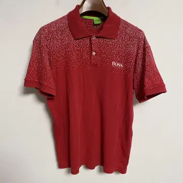 HUGO BOSS 휴고 보스 도트 패턴 레드 피케 셔츠 XL