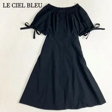 LE CIEL BLEU 르 쉘 블루 반팔 셔츠 원피스 36 블랙