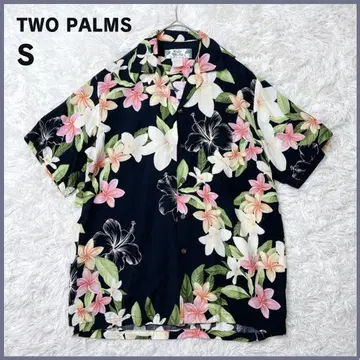 TWO PALMS 투 팜스 알로하 셔츠 하이비스커스 꽃무늬 S