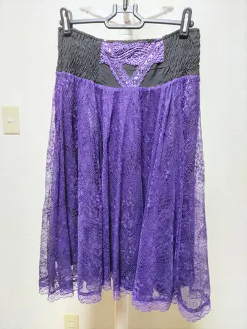 ozzon 리버서블 스커트 블랙 보라색