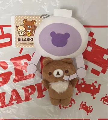 리락쿠마 크레인에 매달려 흔들리는 봉제 인형 차이 로이코구마
