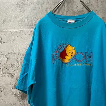 Pooh 푸우 자수 로고 디즈니 캐릭터 티셔츠