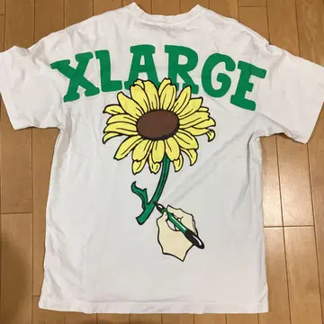 XLARGE 엑스라지 백 프린트 해바라기 반팔 티셔츠 M