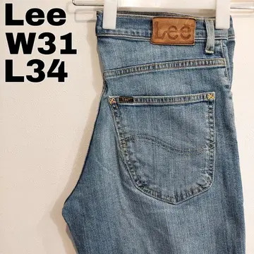 Lee 리 W31 블루 데님 하의 팬츠 수염 구제 의류 파랑 13356