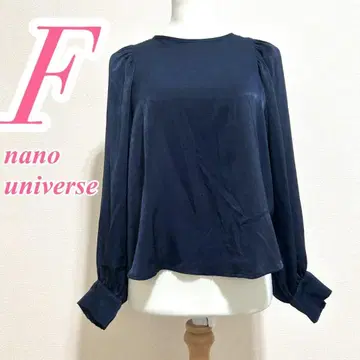 nano universe 네이비 새틴 블라우스 F  깔끔한 코디